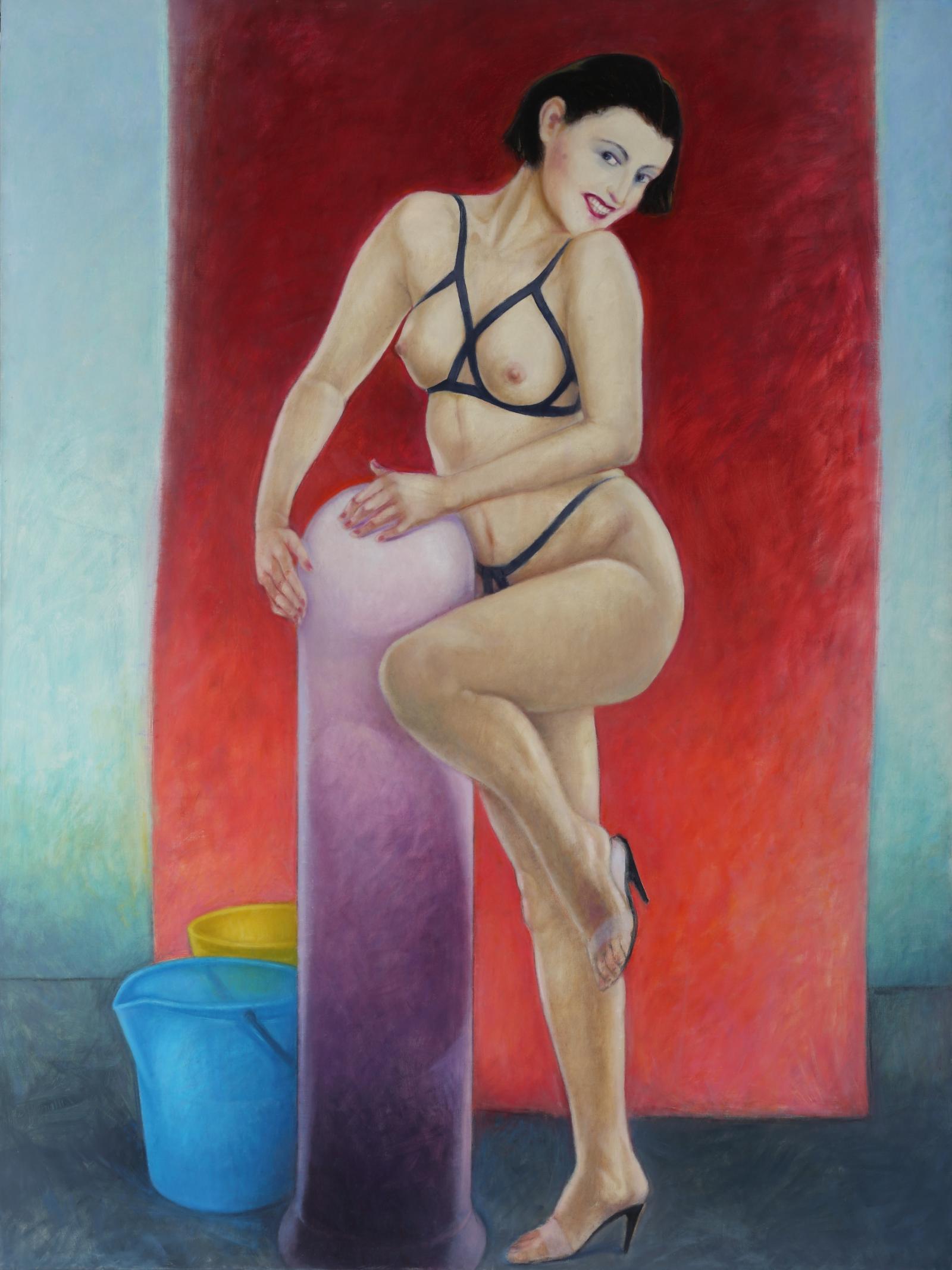 Mujer con dos baldes (Mujer con objeto y dos baldes)