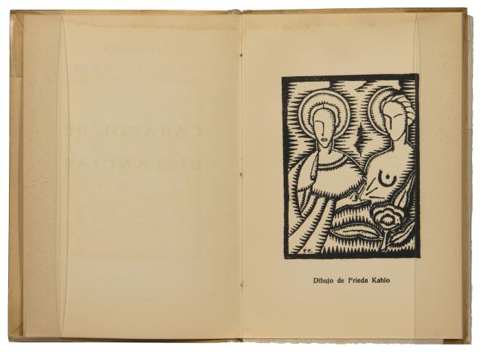 Portada e ilustraci&oacute;n interior para el libro de poemas Caracol de distancias, de Ernesto Hern&aacute;ndez Bordes, del Archivo Raquel Tibol