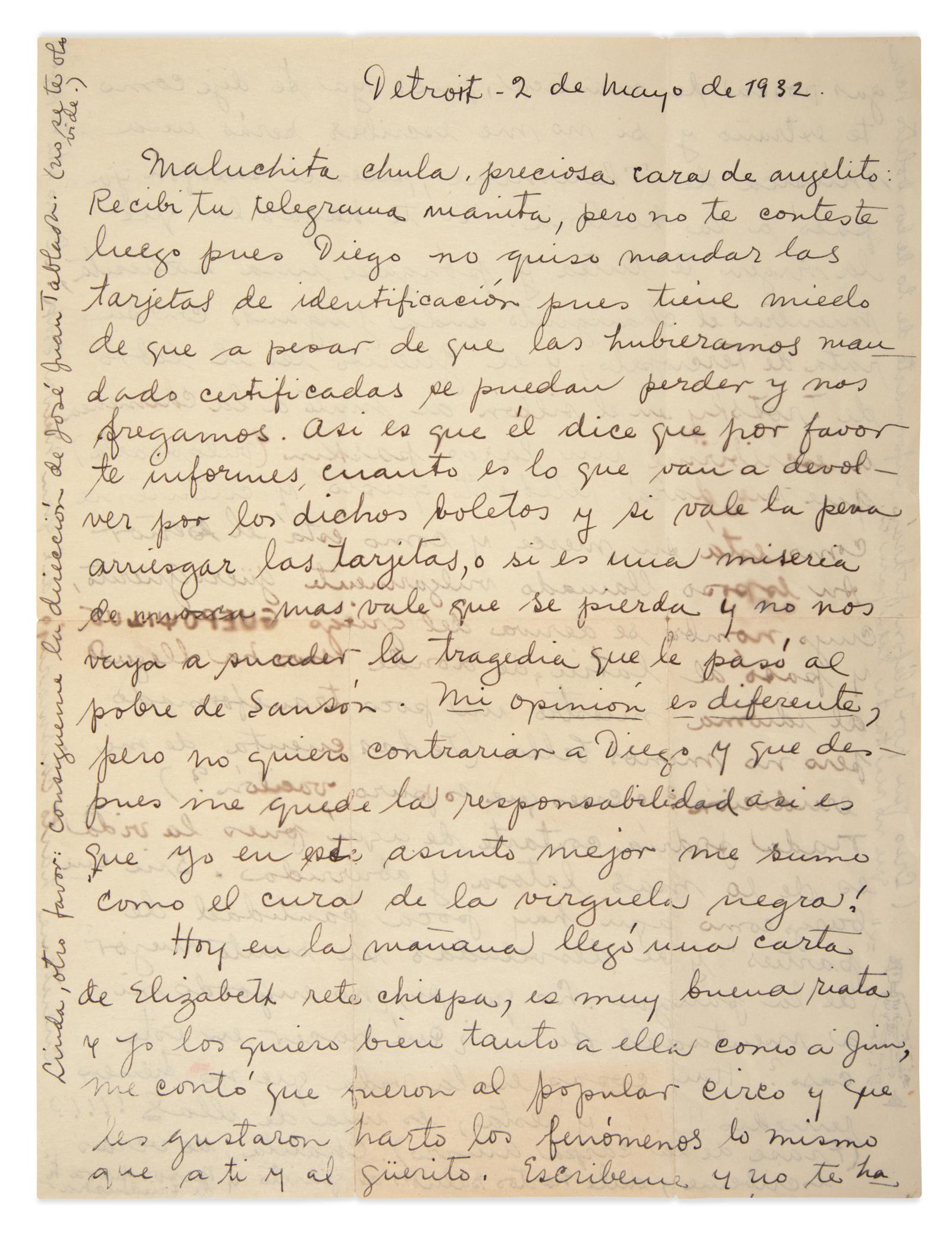 Carta a Malu Cabrera de Block