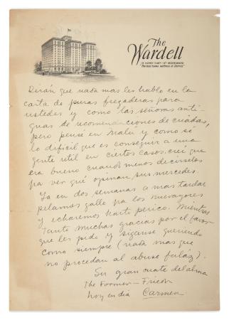 Carta escrita a mano